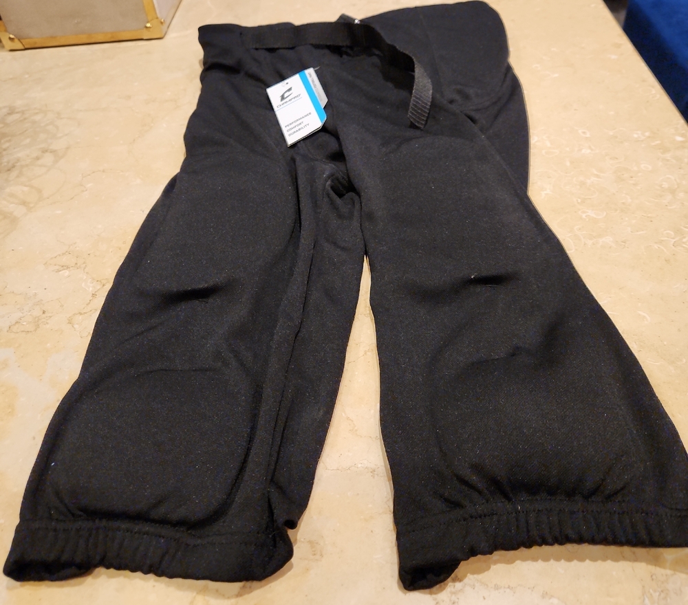 Youth Black  football  pants with Drawstring